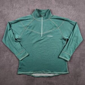 Voormi 1/4 Zip Sweater Mens‎ XL Green Wool Blend Pullover Fleece Sweatshirt USA